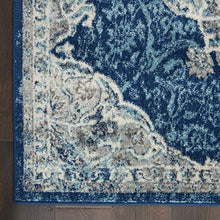 Load image into Gallery viewer, Nourison Persian Vintage 8' x 10' Bohemian Style Area Rug, Ivory/Turquoise 7'10"X9'10"