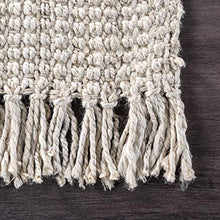 Load image into Gallery viewer, nuLOOM Hand Woven Chunky Natural Jute Farmhouse Runner Rug, 2' 6" x 8', Off-white