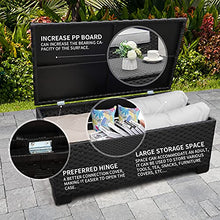 Load image into Gallery viewer, Patio Wicker Furniture Set 7 Pieces Outdoor PE Rattan Conversation Couch Sectional Chair Sofa Set with Grey Cushion