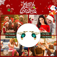 Load image into Gallery viewer, Jewever 925 Sterling Silver Hummingbird Ear Studs Blue Cubic Zirconia Earrings for Women Jewelry Gift Golden