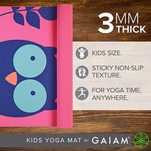 Load image into Gallery viewer, Gaiam Kids Yoga Mat Exercise Mat, Yoga for Kids with Fun Prints - Playtime for Babies, Active & Calm Toddlers and Young Children, Owl, 3mm