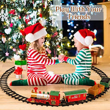 Load image into Gallery viewer, Lucky Doug Christmas Train Toys Set Around Tree for Kids, Electric Train Set with Light & Sounds Include 4 Cars and 10 Tracks, Christmas Trains Sets Gift for 2 3 4 5 6 Years Old Boys Girls Toddlers