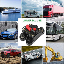 Load image into Gallery viewer, 100 Amp Circuit Breaker - JOYHO 12-24V DC Circuit Breaker with Manual Reset Waterproof Fuse Holder for Marine RV Car Audio and Home Solar System Amps Protection