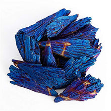 Load image into Gallery viewer, CXD-GEM Titanium Coated Black Kyanite Crystal Specimen Blue Aura Kyanite for Jewelries, Pack of 10