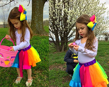 Load image into Gallery viewer, BGFKS Little Girls Tutu Outfit,Layered Ballet Tulle Rainbow Tutu Skirt with Hairbow and Long Stockings