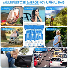Load image into Gallery viewer, DIBBATU Urine bag,12 PCS 800ML Disposable Urinal Bag for Travel, Emergency Portable Pee Bag and Vomit Bags, Unisex Urinal Bag as Toilet Bag Suitable for Camping, Traffic Jams, Pregnant, Patient, Kids