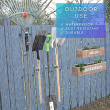 Load image into Gallery viewer, MANOKY Shovel Holder Wall Mount Outdoor 10 Pack - Garden Yard Tool Organizer for Garage - Shed Organizers and Storage Hooks - Rake Rack - Tool Holder and Hanger - Hardware Included