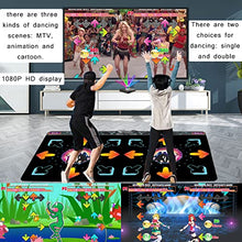 Load image into Gallery viewer, YRPRSODF Double Dance Mat for Kids and Adults, HDMI Electronic Dancing Pad with Games, Music, Fitness Video,3D Somatosensory& Cartoon Mode, and 2.4G Wireless Handle, for TV/ PC, Gift for Boys & Girls