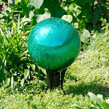 Load image into Gallery viewer, Achla Designs GBS-07 Trestle Gazing Ball Wrought Iron Globe and Toadstool Stand, Small, 7 3/4-in H, Black