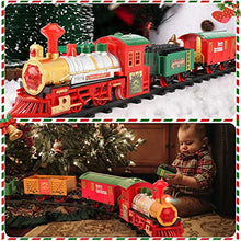 Load image into Gallery viewer, Lucky Doug Christmas Train Toys Set Around Tree for Kids, Electric Train Set with Light & Sounds Include 4 Cars and 10 Tracks, Christmas Trains Sets Gift for 2 3 4 5 6 Years Old Boys Girls Toddlers