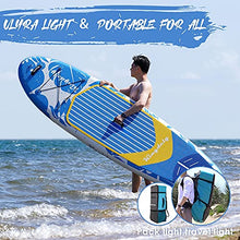 Load image into Gallery viewer, Kingdely Inflatable Stand Up Paddle Board, Comes with Durable SUP Accessories & Portable Carry Bag, Non-Slip Deck, Leash, Paddle and Pump, Standing Boat for Youth & Adult