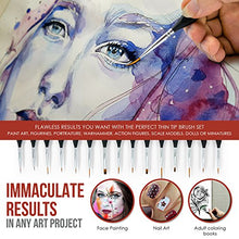 Load image into Gallery viewer, DUGATO Fine Detail Paint Brush Set, 8pcs Tiny Professional Micro Miniature Painting Brushes Kit with Ergonomic Handle for Acrylic, Oil, Watercolor, Art, Scale Model, Face, Paint by Numbers (VIII)