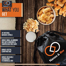 Load image into Gallery viewer, Nanoo and Bee Friendly Fire Starters with a Twist: Approx 45 Wood Fiber Wax Lighters Plus Wood Chips and Bag for Campfires, Fireplaces, BBQs, Smokers
