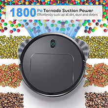 Load image into Gallery viewer, Sweeping Robot with Smart Sensor Protectio, Good for Pet Hair, Hard Floors,Carpets-A-Black