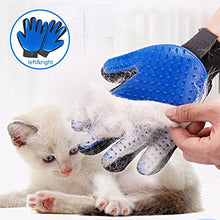 Load image into Gallery viewer, STARROAD-TIM Pet Grooming Glove Hair Remover Brush Gentle Deshedding Efficient Pet Mitt Pet Massage Gloves Left & Right Hand Draw Dog Cat Horse Long Short Fur (1Pair Left & Right Hand (Blue))