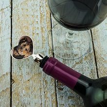 Load image into Gallery viewer, Yorkie Yorkshire Terrier Puppy Dog in Briefcase Trunk Suitcase Heart Love Wine Bottle Stopper