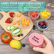 Load image into Gallery viewer, Glass Baby Food Storage Containers Set of 12, Leakproof 4 oz Glass Baby Food Jars with Lids & Marker, Reusable Small Glass Baby Food Containers for Infant & Baby, Freezer, Microwave & Dishwasher Safe