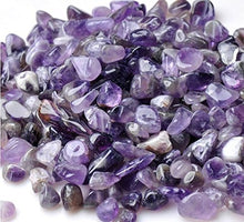 Load image into Gallery viewer, Bingcute 1 lb Natural Amethyst Tumbled Chips Stone About 10-15mm Length Each Crushed Healing Crystal Quartz Pieces (Purple)