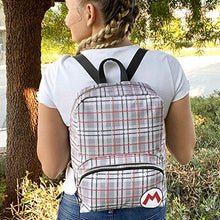 Load image into Gallery viewer, Controller Gear Super Mario - Mario Plaid - Small Backpack for Women, Girl's Cute Mini Bookbag Purse, Travel Bag for Nintendo Switch Console & Accessories - Nintendo Switch