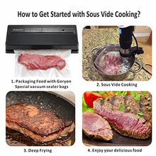 Load image into Gallery viewer, GERYON Vacuum Sealer, Automatic Food Sealer Machine for Food Savers w/Starter Kit|Led Indicator Lights|Easy to Clean|Dry & Moist Food Modes| Compact Design (Black)