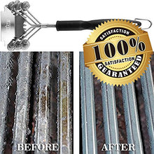 Load image into Gallery viewer, Grill Brush and Scraper Bristle Free – Safe BBQ Brush for Grill – 18'' Stainless Grill Grate Cleaner - Safe Grill Accessories for Porcelain/Weber Gas/Charcoal Grill – Gifts for Grill Wizard