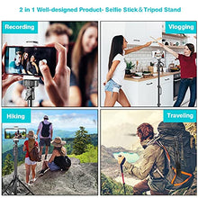 Load image into Gallery viewer, UBeesize 67'' Phone Tripod Stand & Selfie Stick Tripod, All in One Professional Cell Phone Tripod, Cellphone Tripod with Wireless Remote and Phone Holder, Compatible with All Phones/Cameras