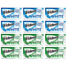 Load image into Gallery viewer, Trident White Sugar Free Gum Variety Pack, Peppermint & Spearmint Flavors, 12 Packs (192 Pieces Total)