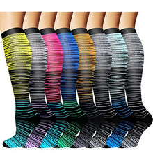 Load image into Gallery viewer, Graduated Medical Copper Compression Socks for Men & Women Circulation 8 Pairs 20-30mmHg - Best for Running Athletic Cycling