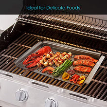 Load image into Gallery viewer, Unicook Grill Topper, Vegetable Grill Basket, Warp-Free Stainless Steel Grill Pan for Grilling Veggie Seafood Meat and Kabob, Heavy Duty BBQ Tray Accessories, Rectangular 16x11 inch
