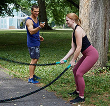 Load image into Gallery viewer, LIFEPRODX Battle Rope with Anchor kit - Weight and Gym Exercise Equipment for Home or Outdoor Fitness Workout (1.5" X30') Muscle Building - Cardio Workout - Arm Strength Training and Conditioning
