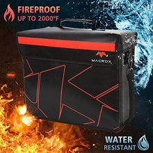 Load image into Gallery viewer, FLAYPAL Fireproof and Waterproof Document Bag with Lock and Interior Zipper Pouch. U.S Patented Design & 4 Layers Material. Fire Safe Storage for Important Documents, Files & Valuables, 16"x12.6"x6.5"