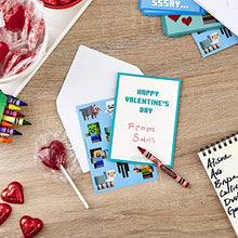 Load image into Gallery viewer, Hallmark Kids Minecraft Valentines Day Cards and Stickers Assortment (12 Cards with Envelopes)