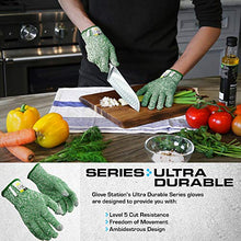 Load image into Gallery viewer, Glove Station The Combat Tactical Knuckle Gloves, Green, M & Ultra Durable Series Cut Resistant Gloves, Green, M