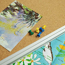 Load image into Gallery viewer, Lockways Cork Board Bulletin Board, Double Sided Corkboard 36 x 24 Inch, Notice Board 3 x 2, Silver Aluminium Frame