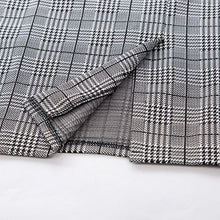 Load image into Gallery viewer, Kate Kasin Womens Knee Length Elastic Waist Stretchy Bodycon Plaid Business Pencil Skirt