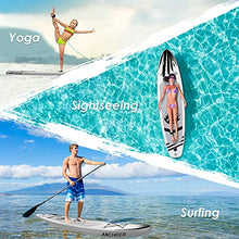 Load image into Gallery viewer, ANCHEER Inflatable Stand Up Paddle Board (6 Inches Thick), iSUP Package W/Premium SUP Accessories & Backpack, Wide Non-Slip Deck, Big Fin, Adjustable Paddle, Leash, Hand Pump,Youth & Adult