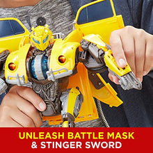 Load image into Gallery viewer, Transformers: Bumblebee Movie Toys, Power Charge Bumblebee Action Figure - Spinning Core, Lights and Sounds - Toys for Kids 6 and Up, 10.5-inch