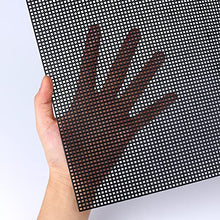 Load image into Gallery viewer, SAVITA 6pcs Plastic mesh Sheets 7 Count Needlepoint Canvas for Embroidery Crafting and Knit and Crochet Projects (Black)