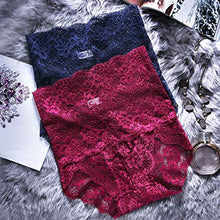 Load image into Gallery viewer, 5 Pack Women Sexy Lace Underwear Briefs Plus Size Lace Panties High Waist Hipster Panties
