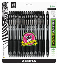 Load image into Gallery viewer, Zebra Pen Z-Grip Retractable Ballpoint Pen, Medium Point, 1.0mm, Black Ink, - 18 Pieces, Model Number: 22218
