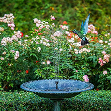 Load image into Gallery viewer, AISITIN 2.5W Solar Bird Bath Fountain Pump, Solar Fountain Pump for Bird Bath with 6 Nozzles, 6.7" Solar Powered Water Fountain Pump for Garden, Ponds, Pool, Fish Tank, Outdoor and Aquarium