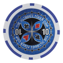 Load image into Gallery viewer, Brybelly Holo Inlay Poker Chips Heavyweight 14-Gram Clay Composite - Pack of 50 ($10 Blue)