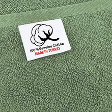 Load image into Gallery viewer, Luxury Turkish Cotton Washcloths for Easy Care, Extra Soft & Absorbent, Fingertip Towels, 4 Pack Washcloth Set by United Home Textile, Sage Green