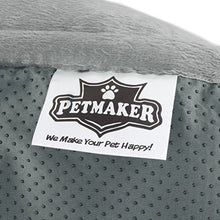Load image into Gallery viewer, Furniture Protector Pet Cover for Dogs and Cats with Shredded Memory Foam filled 3-Sided Bolster Soft Plush Fabric by PETMAKER – 30” x 30.5” Gray