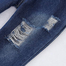 Load image into Gallery viewer, Baby Girl Outfits 6-9 Months Infant Baby Clothes Red Ruffle Sleeve Shirt Toddler Ripped Jeans Denim Pants Set 6-12 Months Girl Clothes