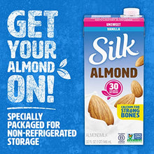 Load image into Gallery viewer, Silk Almond Milk, Unsweetened Vanilla, 32 Fluid Ounce (Pack of 6), Vanilla Flavored Non-Dairy Almond Milk, Dairy-free Milk