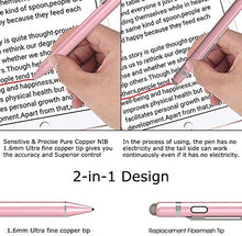 Load image into Gallery viewer, KECOW Stylus Digital Pen for Touch Screens, 1.45mm fine Elastic Tip Rechargeable Pencil Compatible for iPad iPhone Samsung Phone &Tablets,iOS&Android for Drawing and Writing Capacitive Pen (Rose Gold)