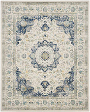 Load image into Gallery viewer, Safavieh Evoke Collection EVK220C Shabby Chic Vintage Oriental Medallion Area Rug, 8' x 10', Ivory/Blue