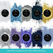 Load image into Gallery viewer, MEYSPRING Geode Art Collection - The Ultimate Set of Epoxy Resin Color Pigment with Resin Art Online Course - Metallic Pigment, Mica Powder, and Fine Glitter - Resin Supplies