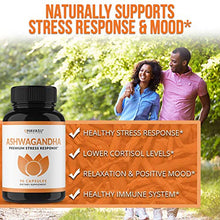 Load image into Gallery viewer, Havasu Nutrition Ashwagandha Capsules with Adaptogens, for Stress Relief, Anxiety Relief, Mood Support, Libido Boost, and Adrenal Fatigue Relief; Non-GMO 1000 mg; 90 Capsules for Men & Women